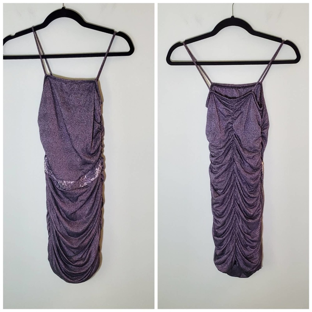 NWT! CW Designs Shimmer Silver Gray Ruched Girls Party Dress Size Medium (Girl)